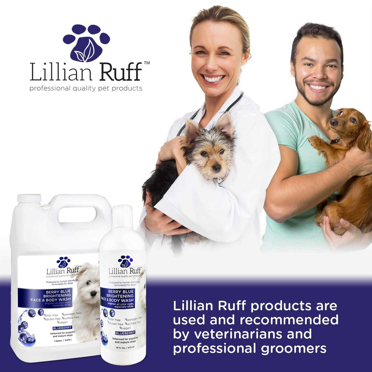 Berry Blue Brightening Face and Body Wash for Dogs and Cats Y3129