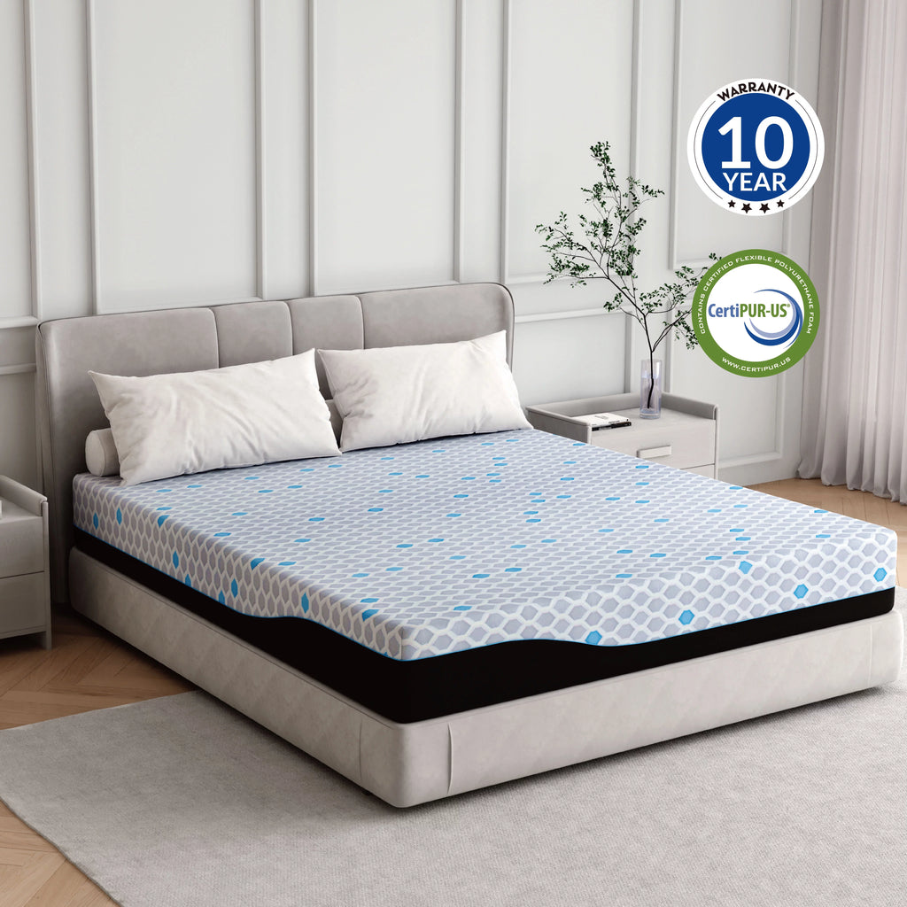 Charcoal 10 inch Gel Memory Foam Mattress O657329