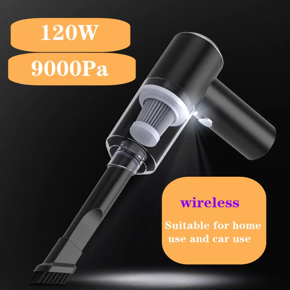 Portable Wet and Dry Car Vacuum Cleaner 120W 9000Pa Black R79163