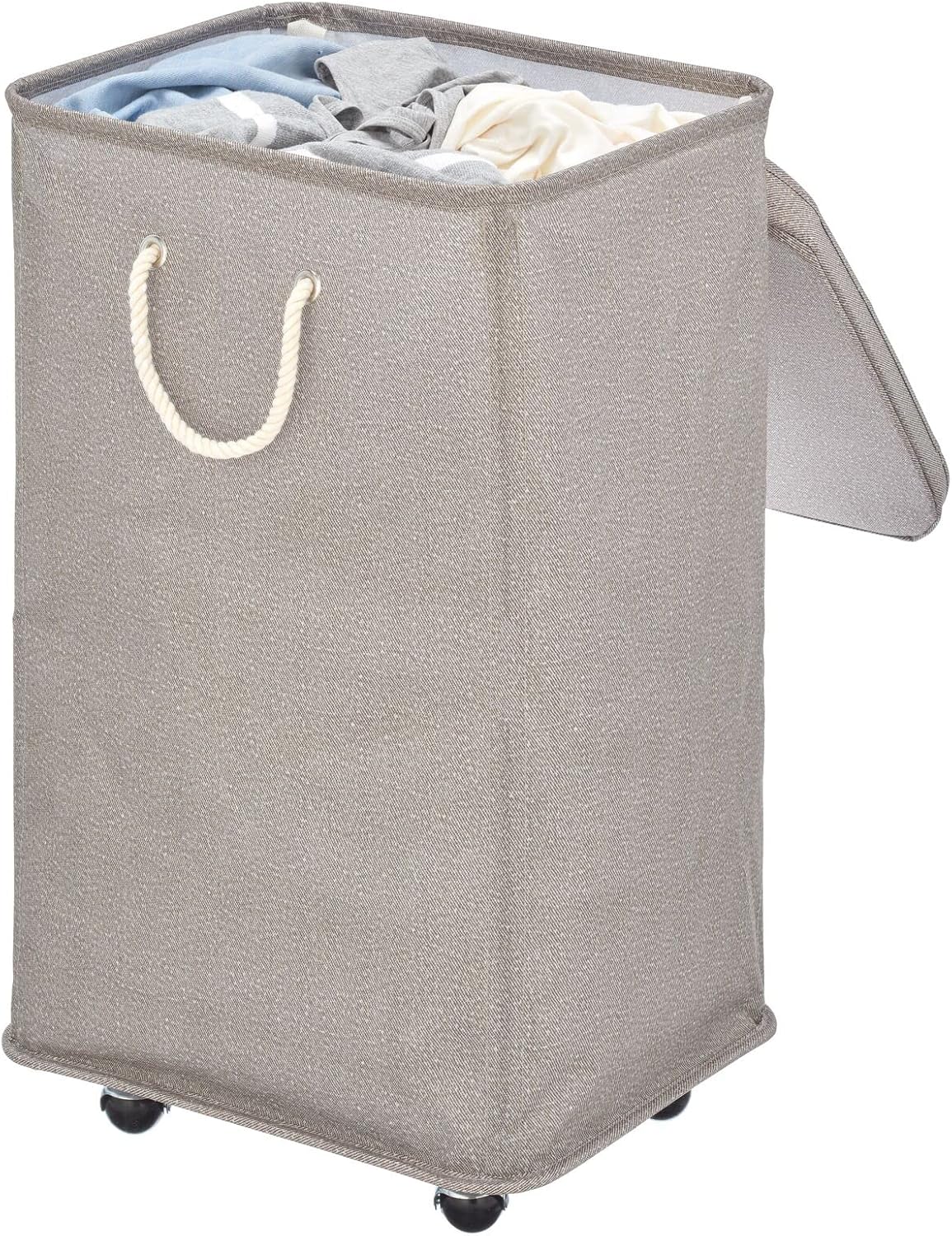 Portable Laundry Hamper with Wheels, Lid and Handles V309