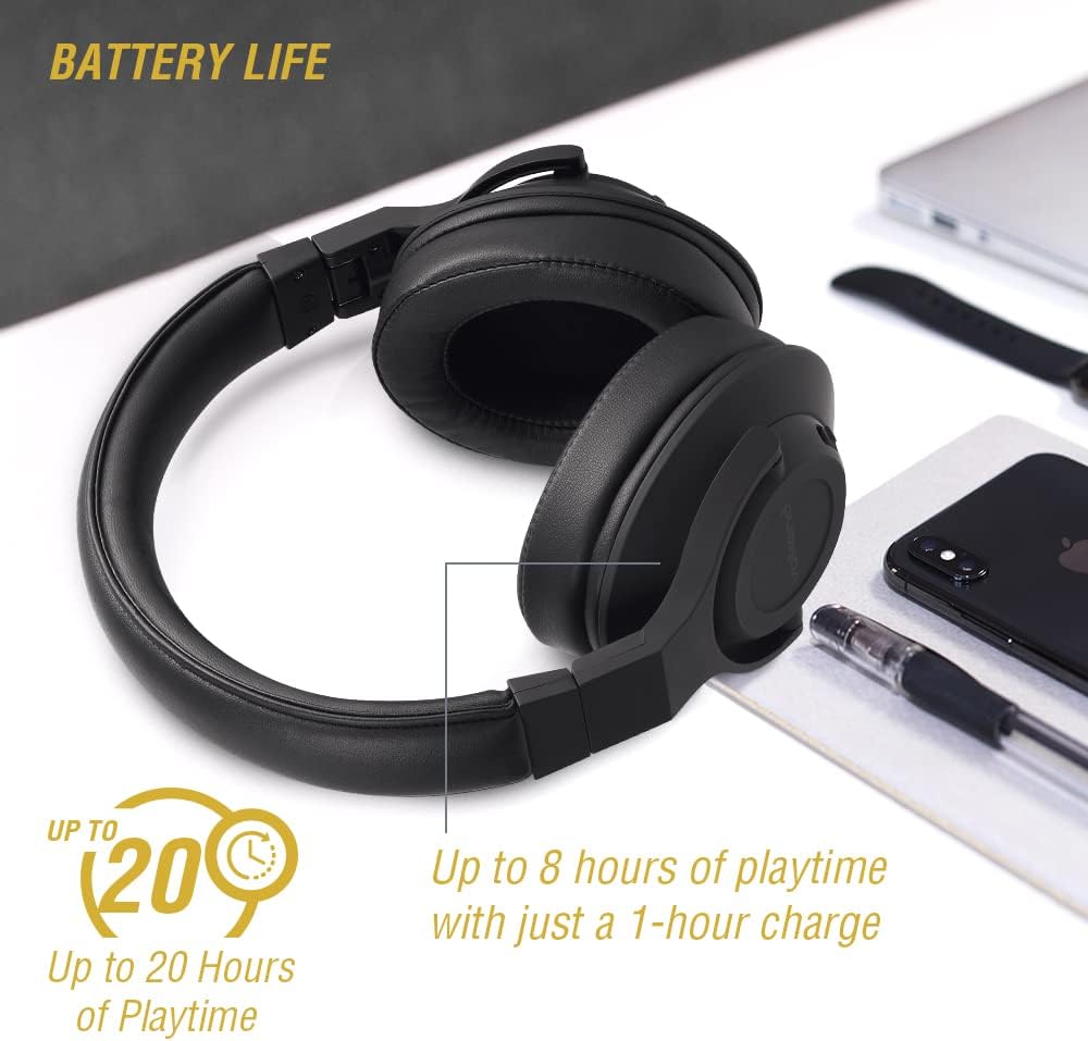 Black Wireless Over Ear Noise Cancelling Headphones R6554
