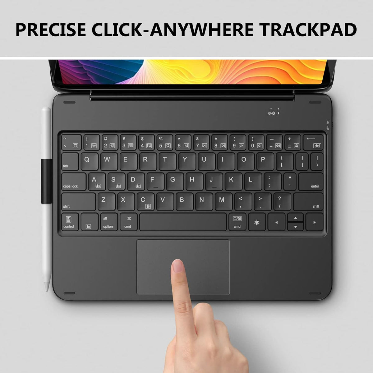 Touchpad Keyboard Case for iPad Pro 11 inch, Black S664