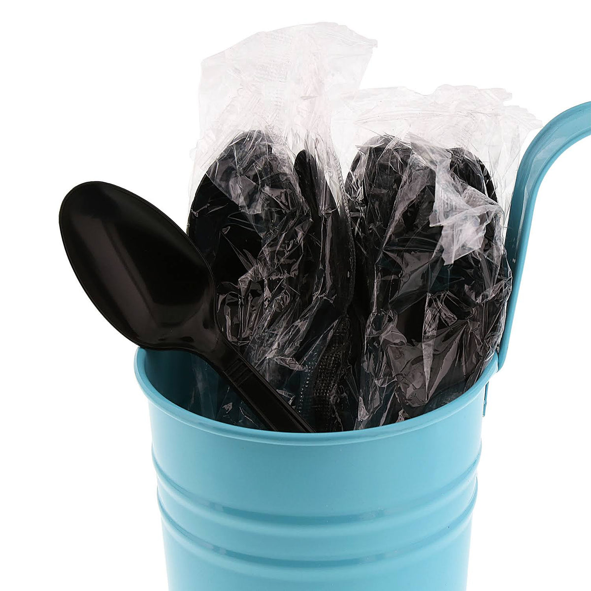 Black Medium-Heavy Weight Polypropylene Teaspoons, Case of 1000 C595408