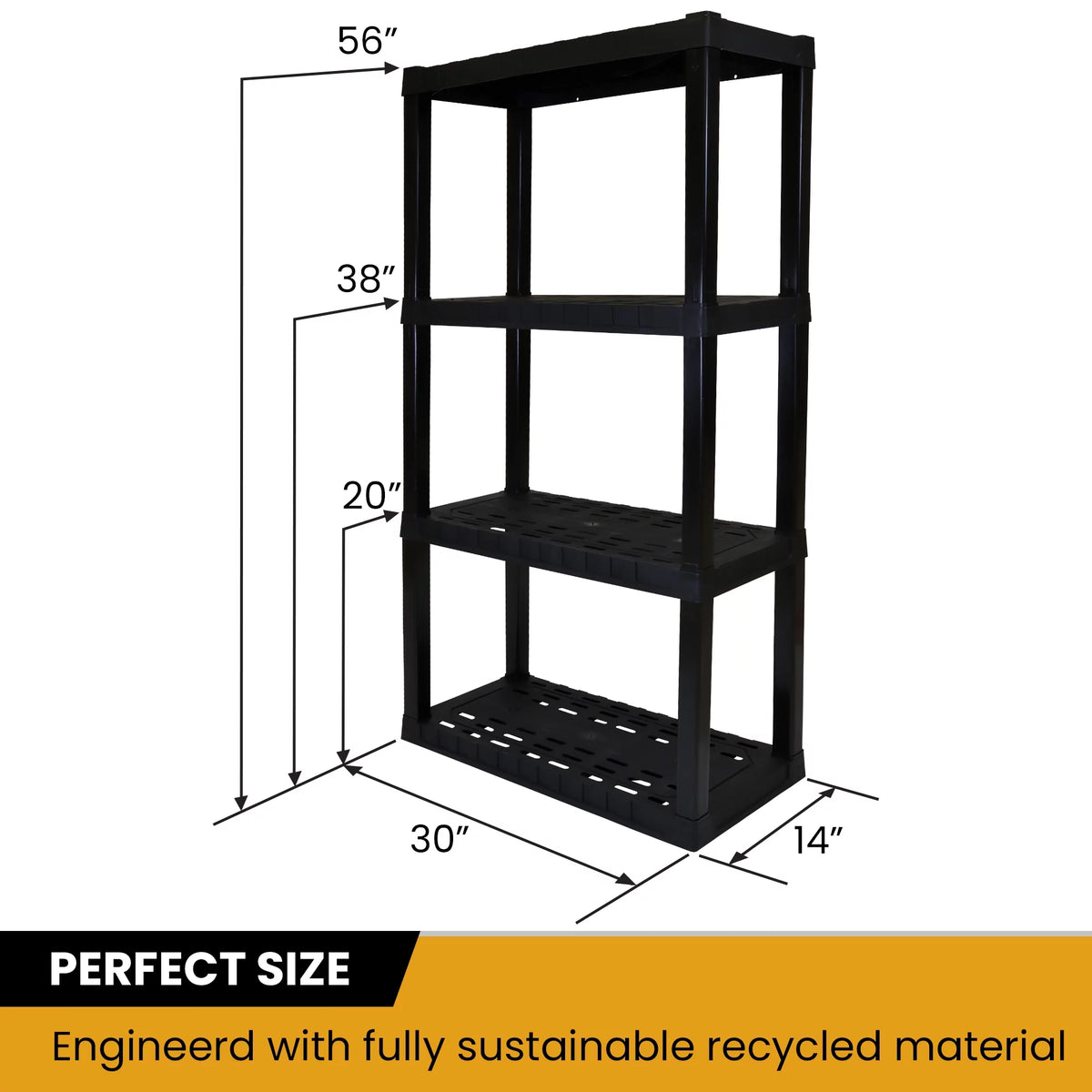 4-Tier Shelving Unit, Pack of 4 F27047