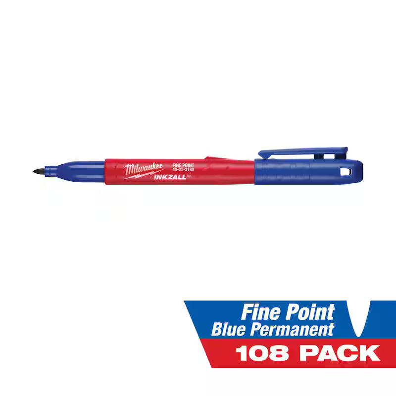 Blue Fine Point Permanent Marker 108-Pack R323787