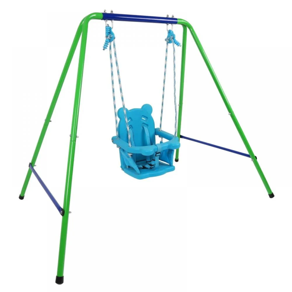 Folding Heavy Duty Toddler Swing Set with Baby Seat A72153