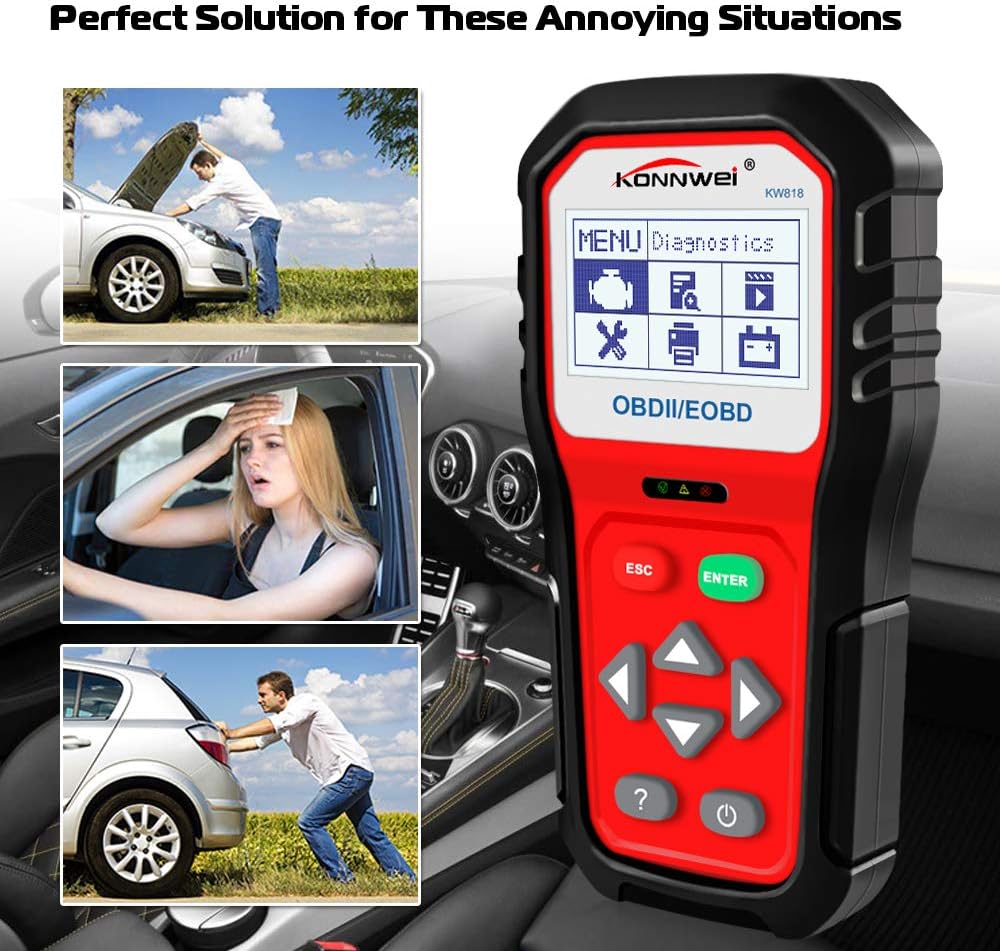 OBD2 Scanner Code Reader Car Diagnostic Scan Tool with Battery Test W891