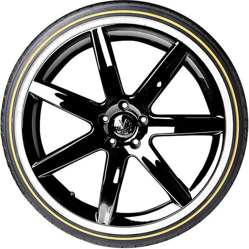 235/75R15 White/Gold Sidewall Tires E3533