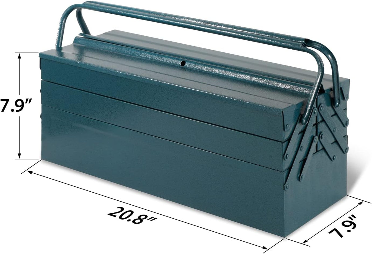 20 Inch Metal Cantilever Tool Box with 3 Level Organizer O3369