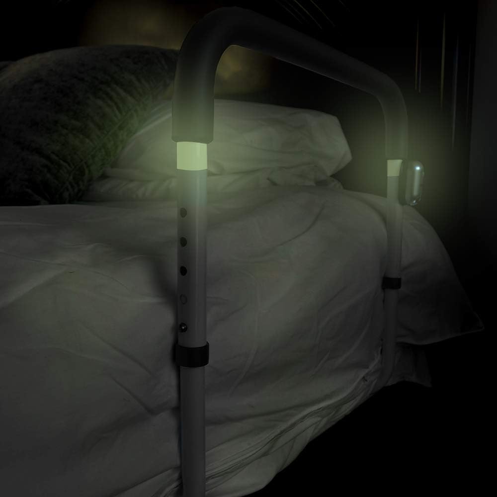 Bed Assist Rail with LED Motion Sensor Light and Anchor Strap I2887