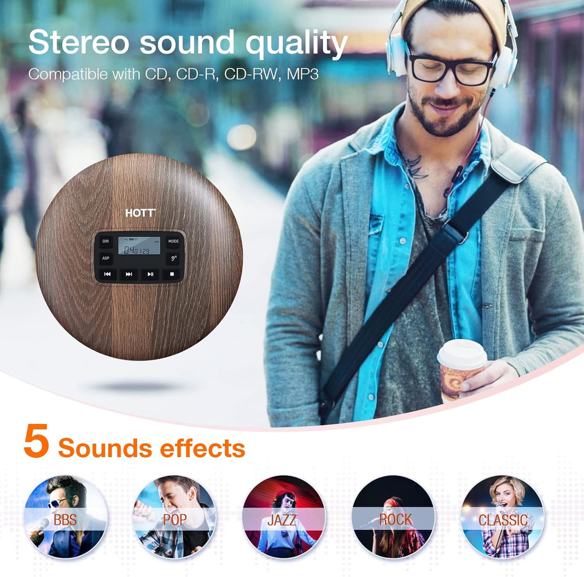Portable CD Player with Stereo Headphones S6080