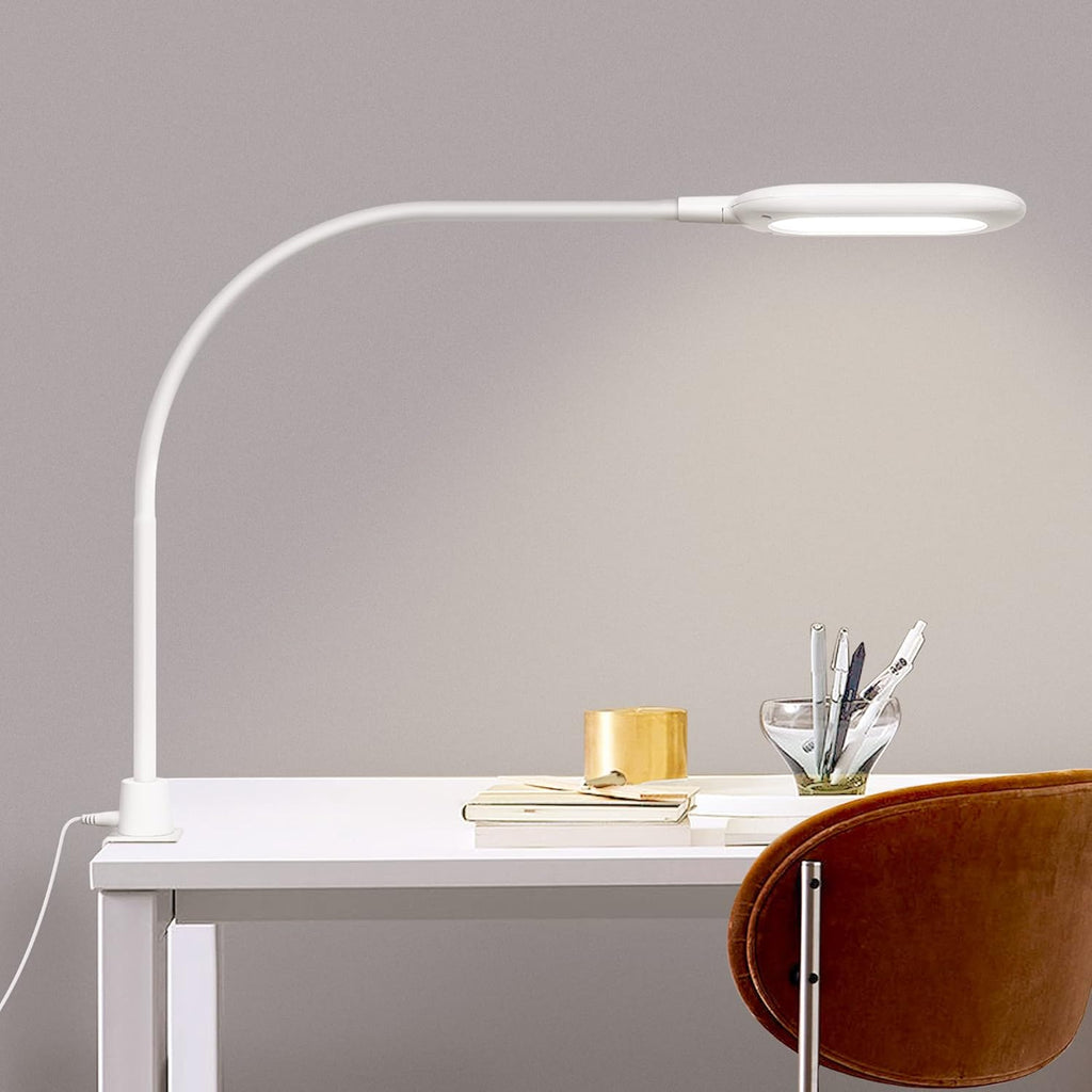 LED Desk Clamp Lamp 700 Lumen 10W Dimmable White V154