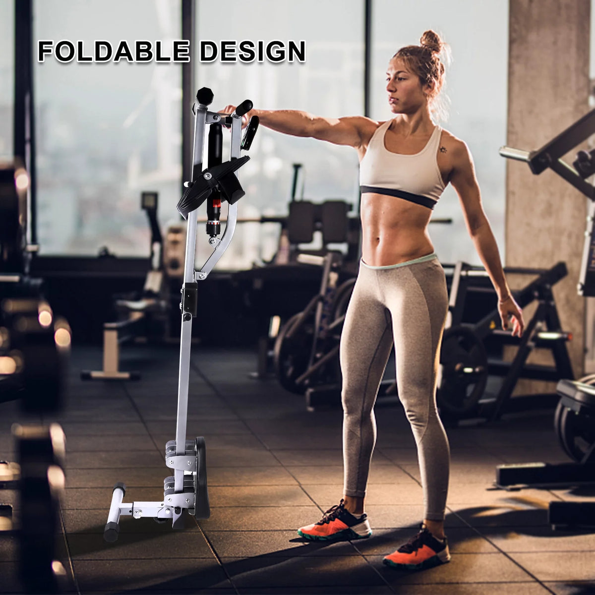 Rowing Machine with Adjustable Resistance and Digital Monitor U520547