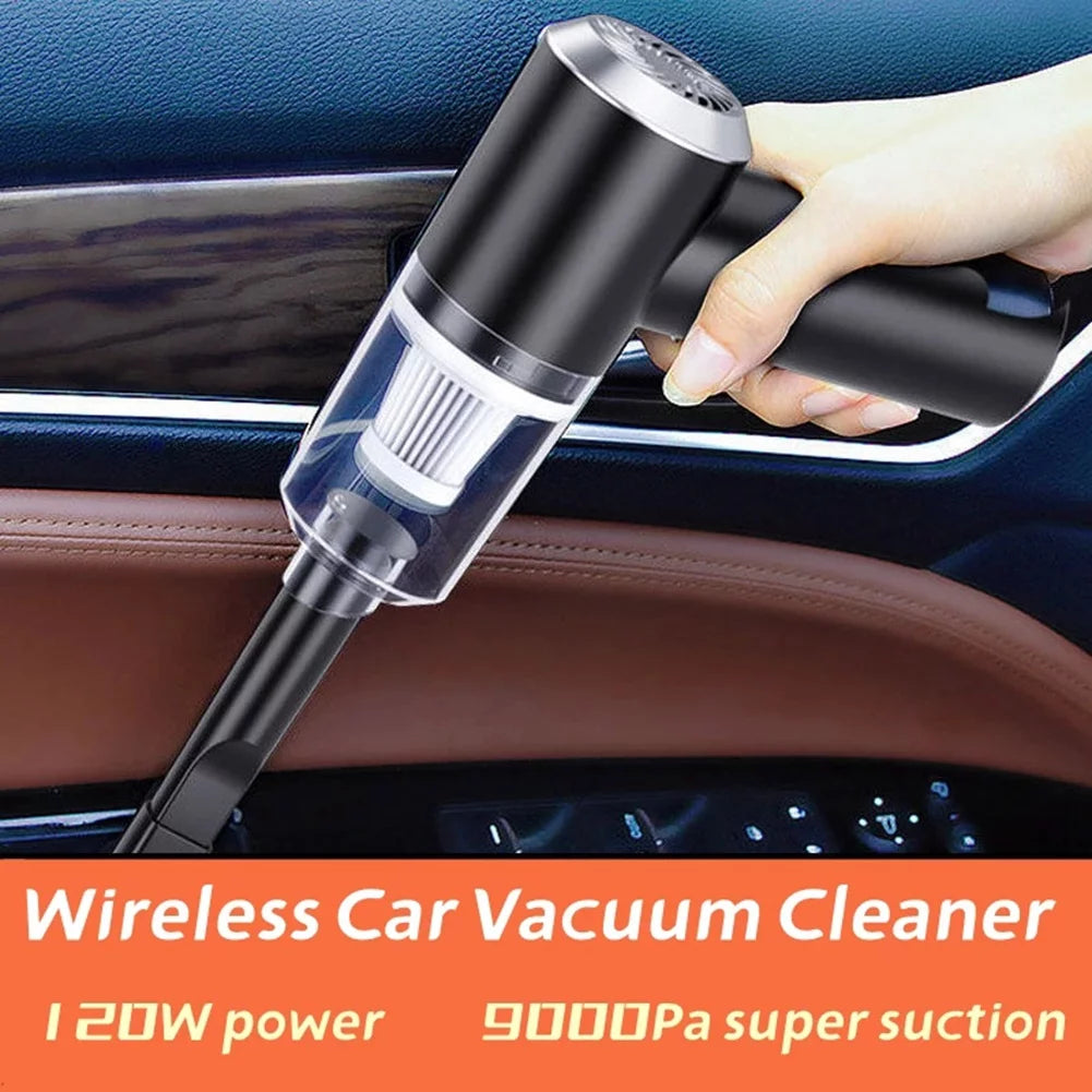 Portable Wet and Dry Car Vacuum Cleaner 120W 9000Pa Black R79163