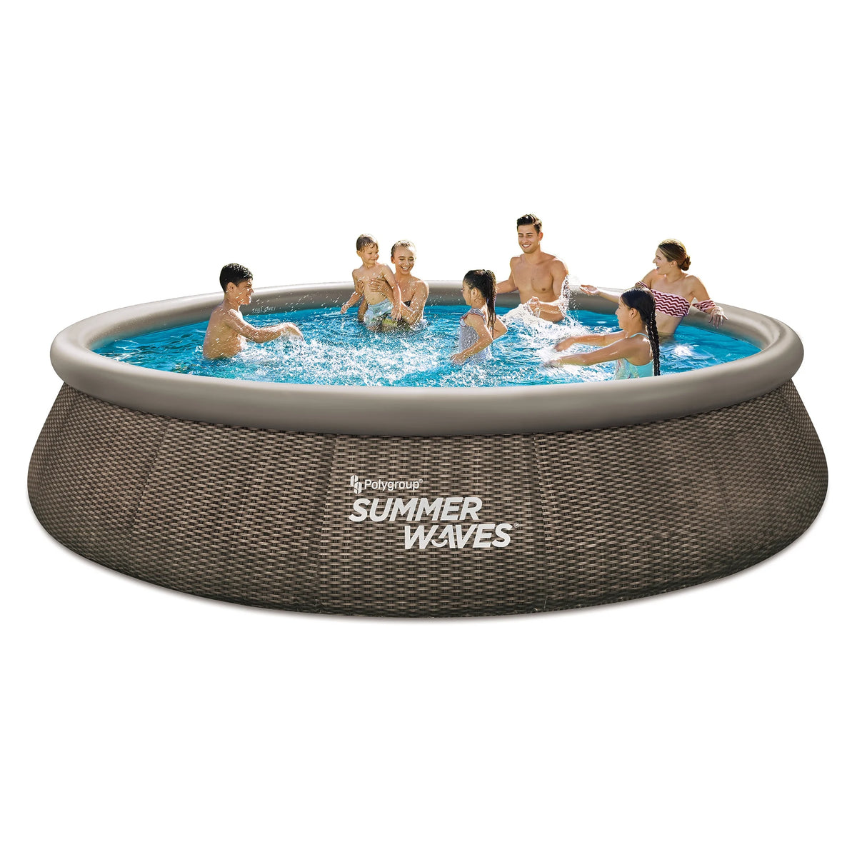 15 ft Dark Double Rattan Round Pool V204105