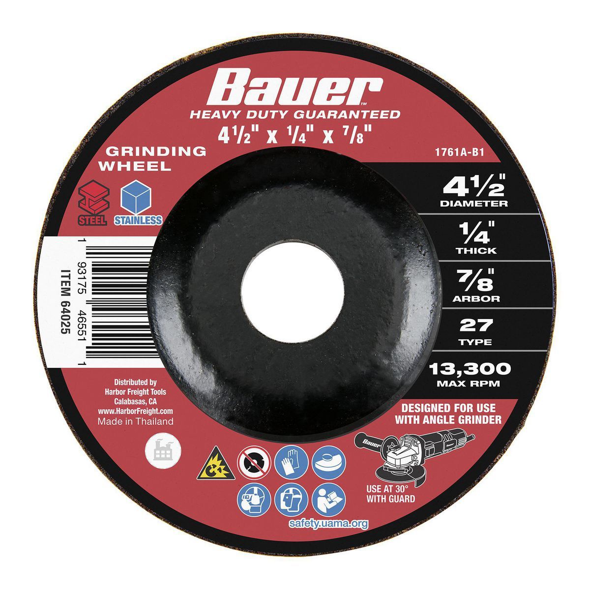 4-1/2 in. 24 Grit Metal Grinding Wheel W780