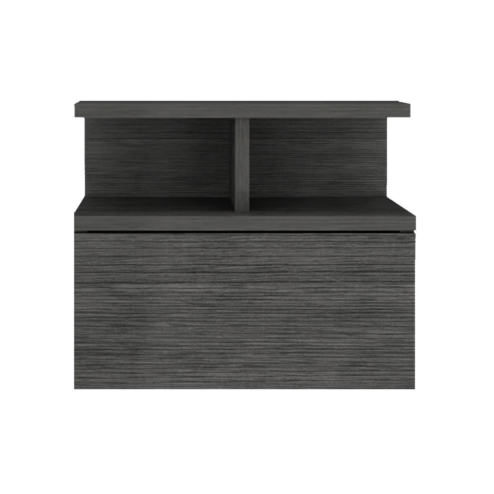 Floating 1-Drawer Nightstand with Shelves K24362