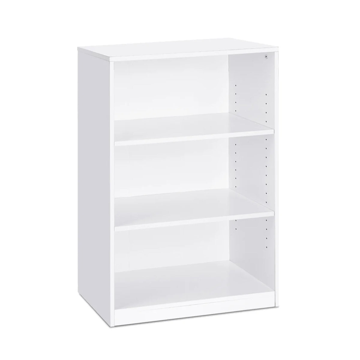 White 3-Tier Adjustable Shelf Bookcase Y871