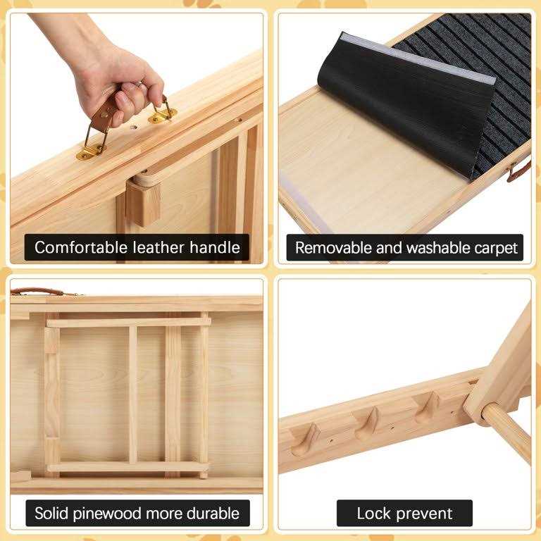 Folding Dog Ramp 4-Level Height Adjustable Non-slip U30493