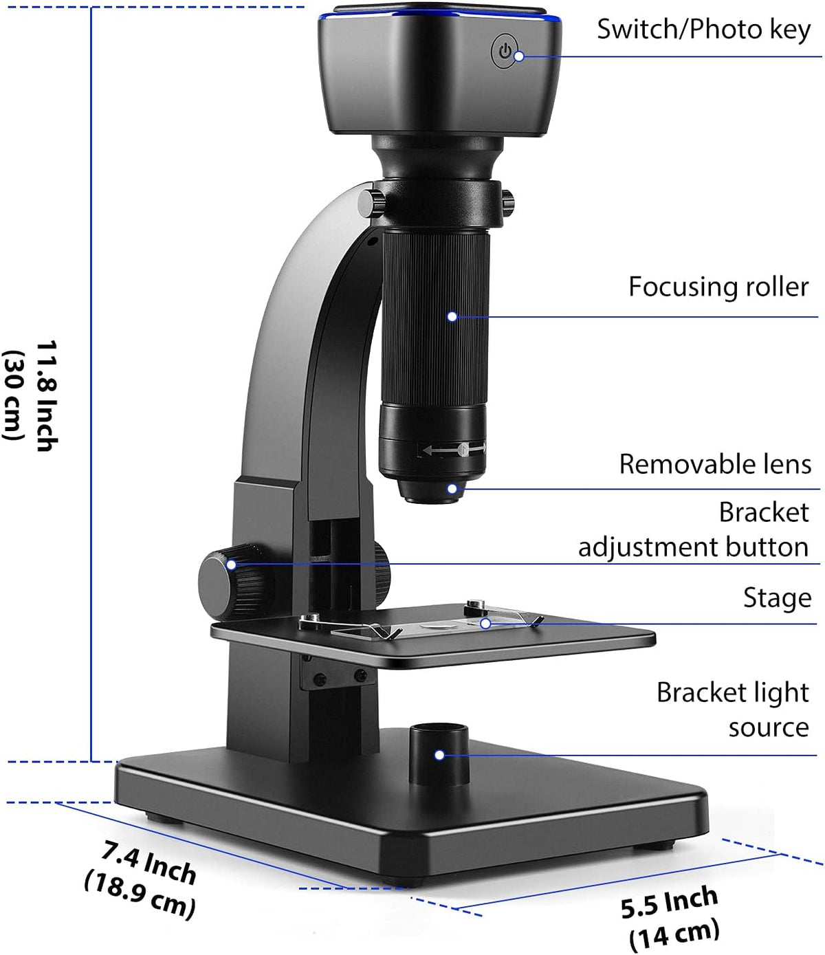 Digital Microscope, 2000X WiFi USB Connection Y77123