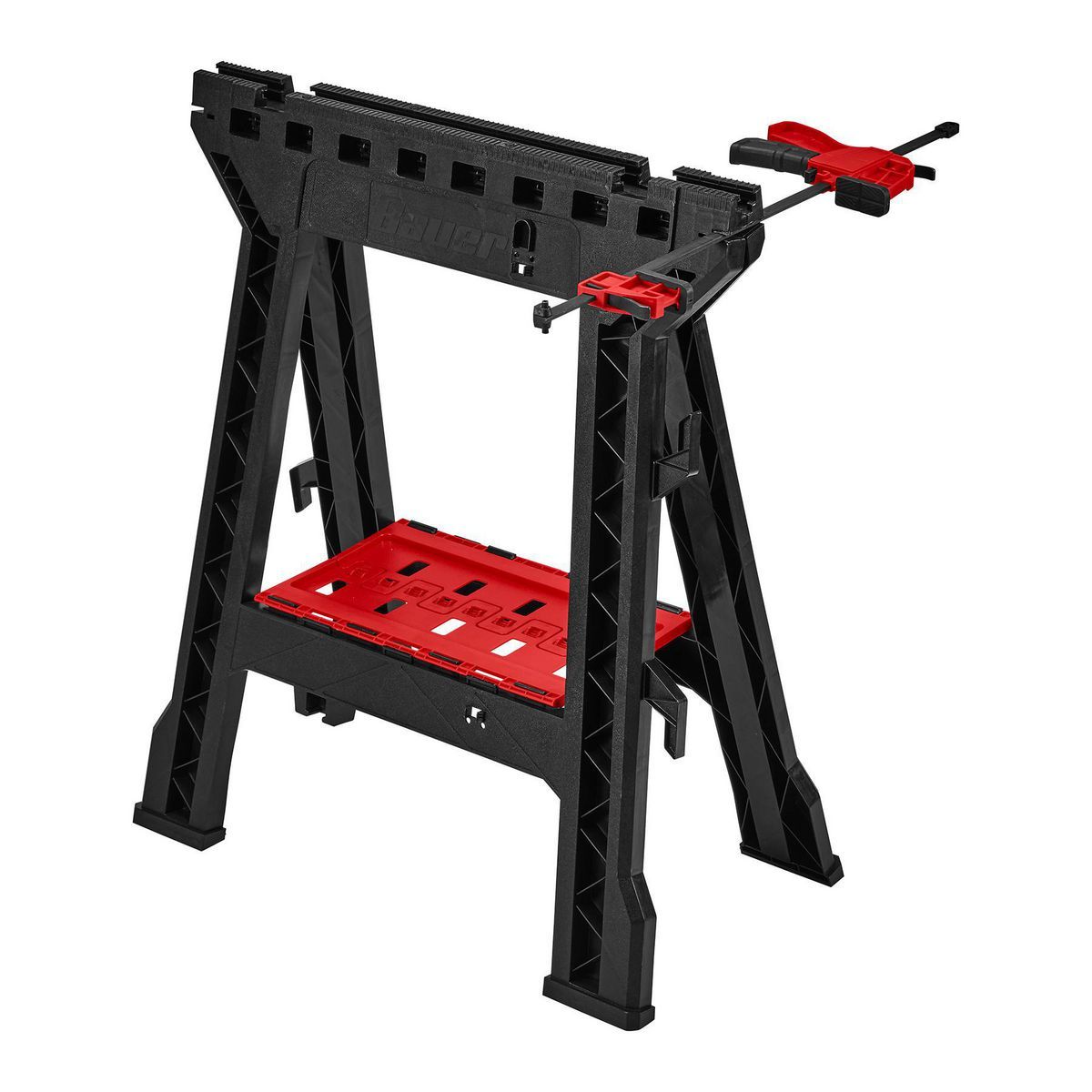 Polypropylene Folding Sawhorse with Bar Clamp Z1496