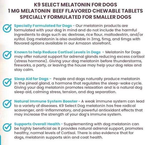 Melatonin for Small Dogs 1mg X8464