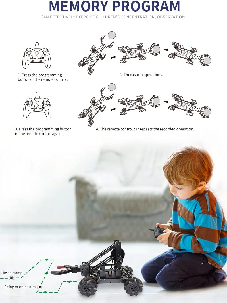 Robot Arm Kit and Remote Control Excavator 3-in 1 Science Kit R213