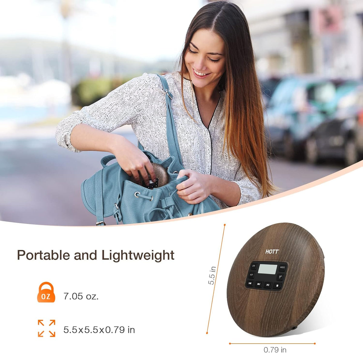 Portable CD Player with Stereo Headphones X483580