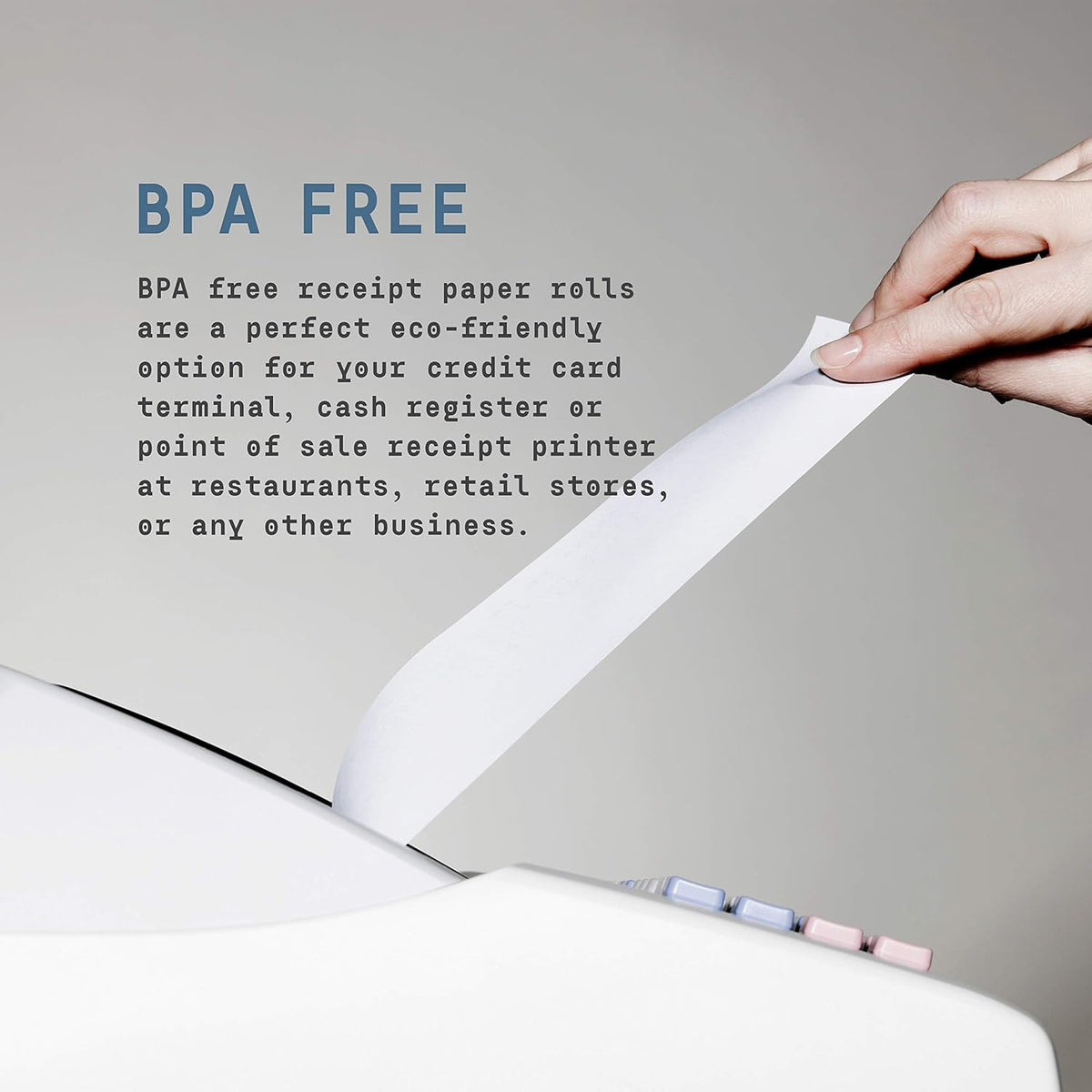 3 1/8 X 119' 50 Rolls Thermal POS Receipt Paper Roll BPA Free M279719