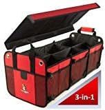 Large 3 Compartment SUV Trunk Organizer with Cover I734556