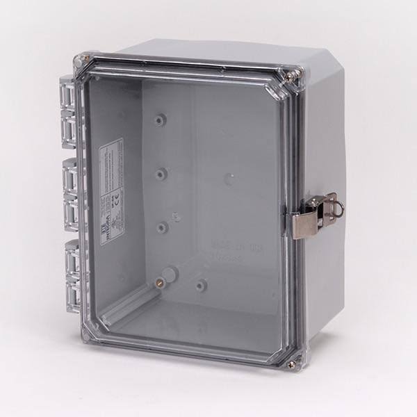 Polycarbonate Enclosure with Hinge Clear Locking Latch 8x6x4 O58122
