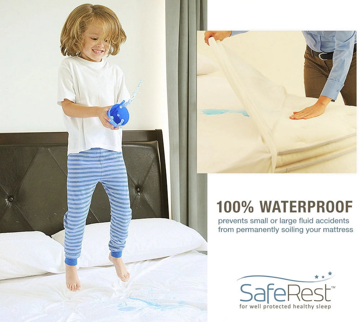 Hypoallergenic Waterproof California King Mattress Protector V5405