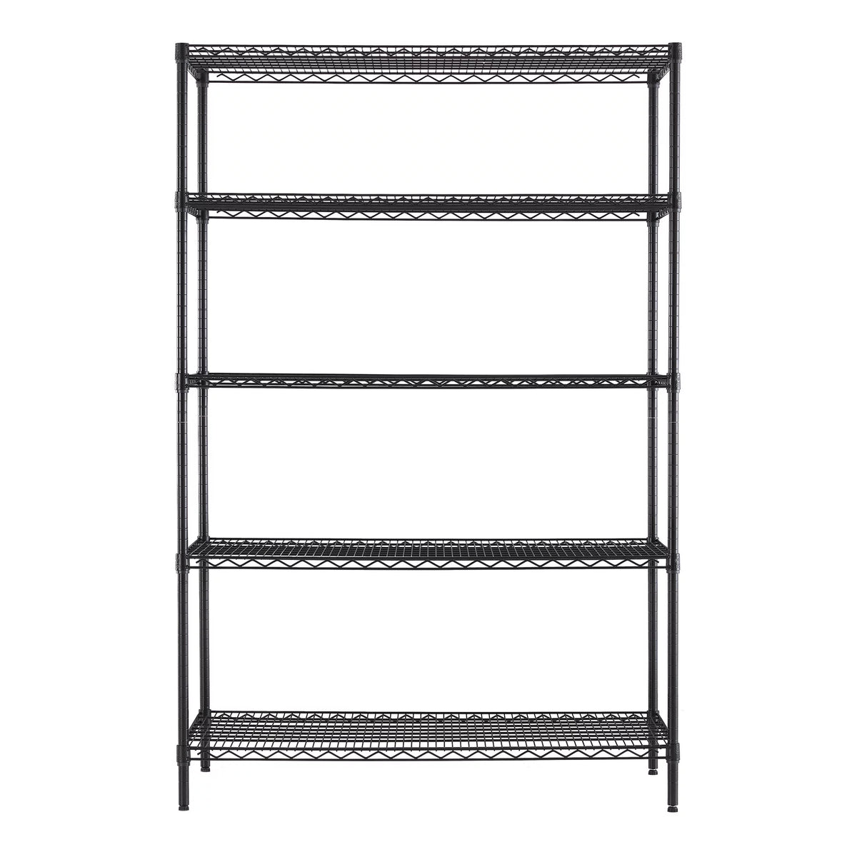 Steel 5-Tier Storage Shelf Unit Black T407