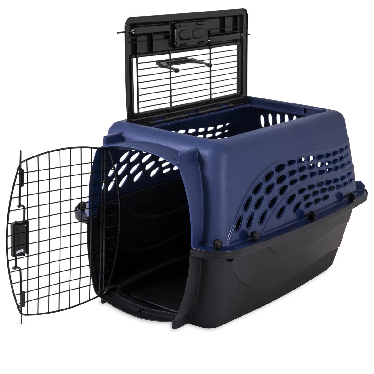 Blue 24 2-Door Plastic Pet Carrier J850096