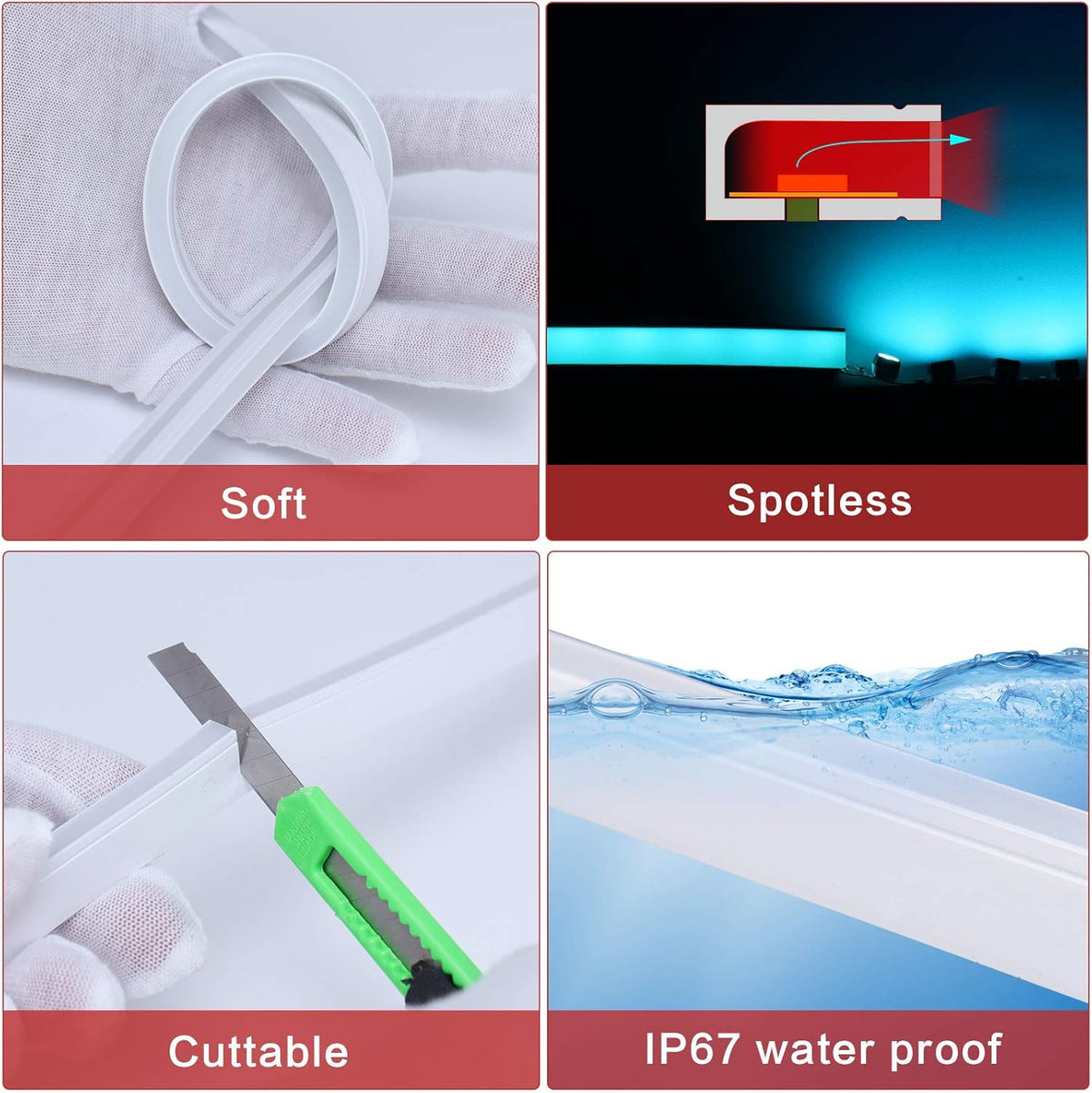 16.4Ft/5M Silicone LED Channel System IP67 Water & Dust Proof A437084