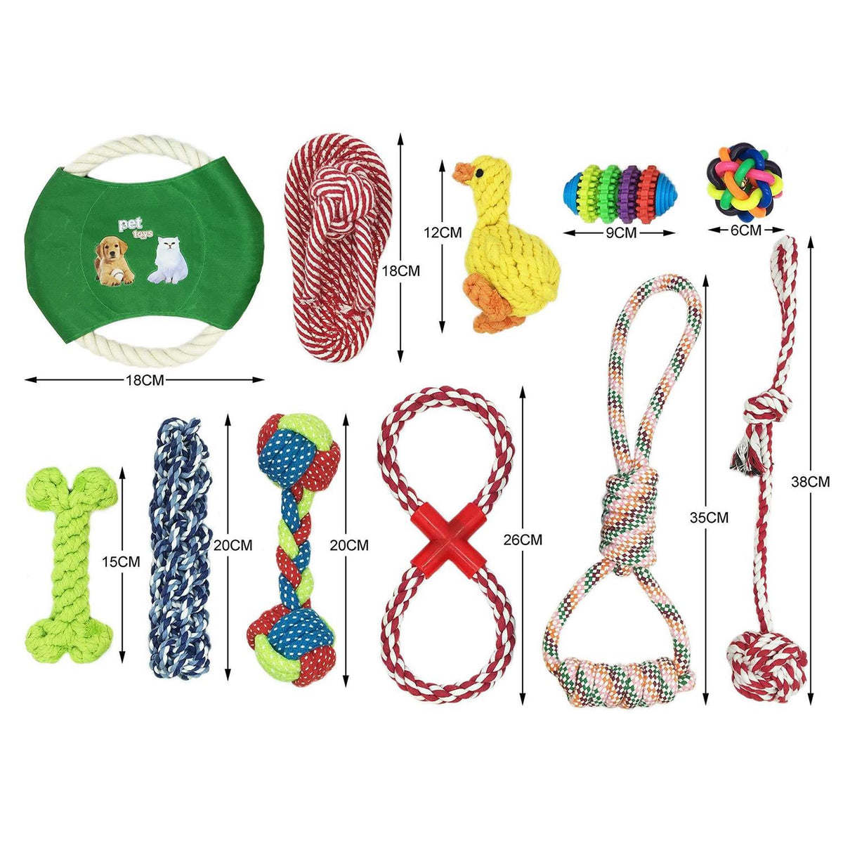 Dog Rope Toys Pack of 11 Teething Toys K94770