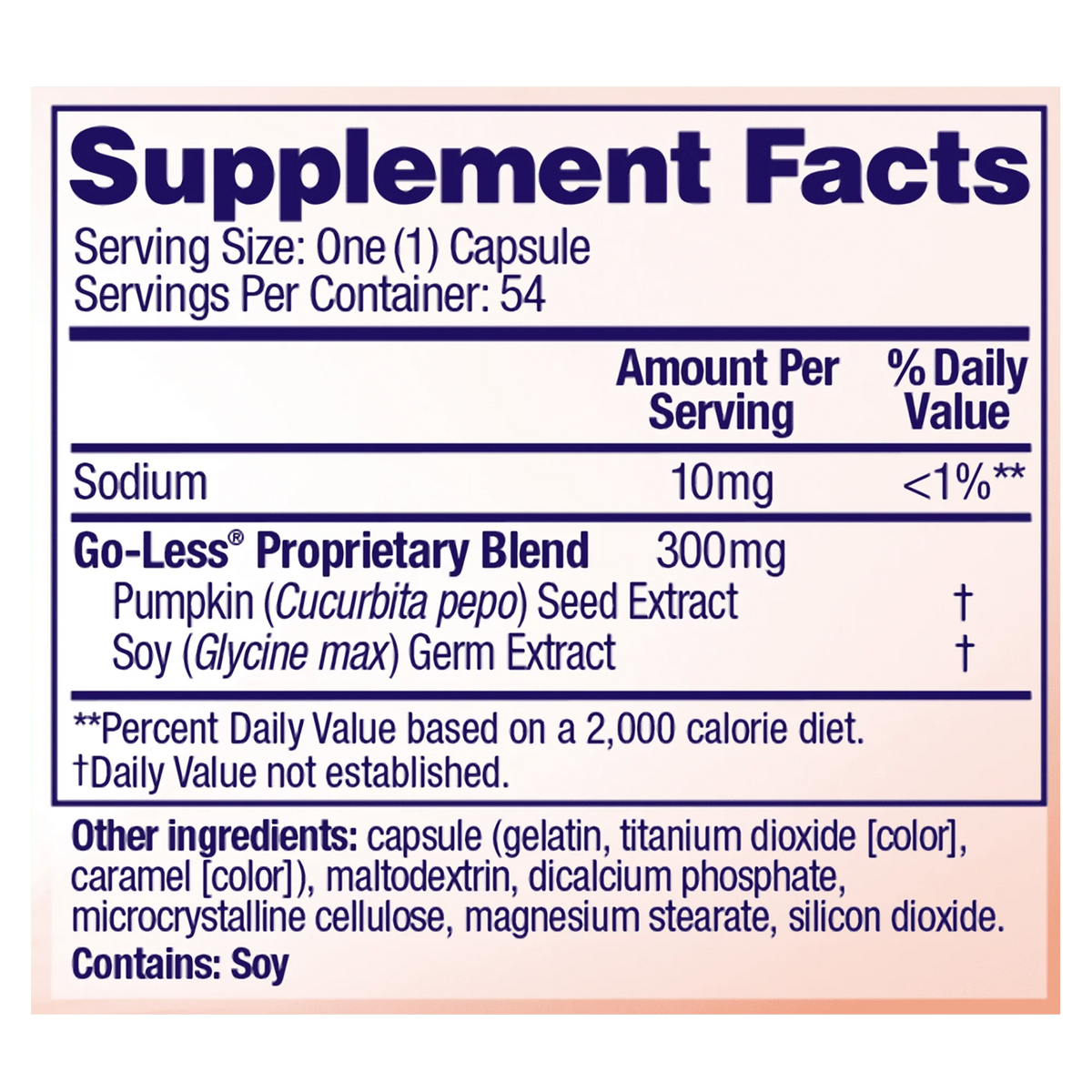 Bladder Control Daily Supplement 54 Count Capsules S446867