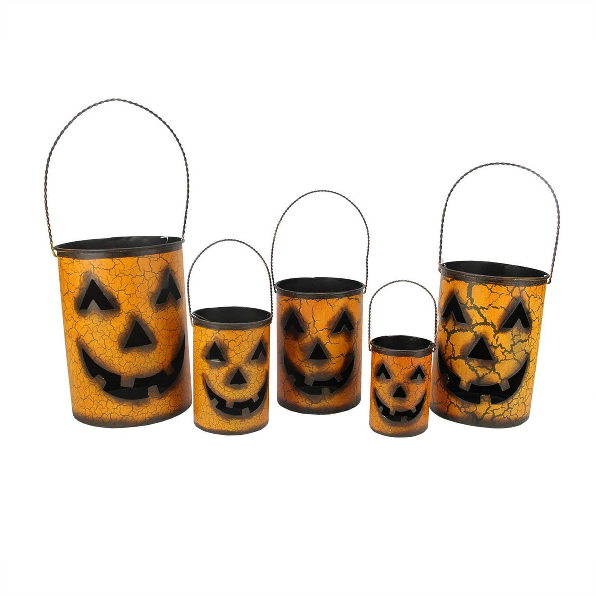 Set of 5 Nesting Pumpkin Halloween Container Baskets P46102