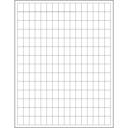 White 1/2 inch x 3/4 inch Rectangle Laser Permanent Acrylic Labels K302712