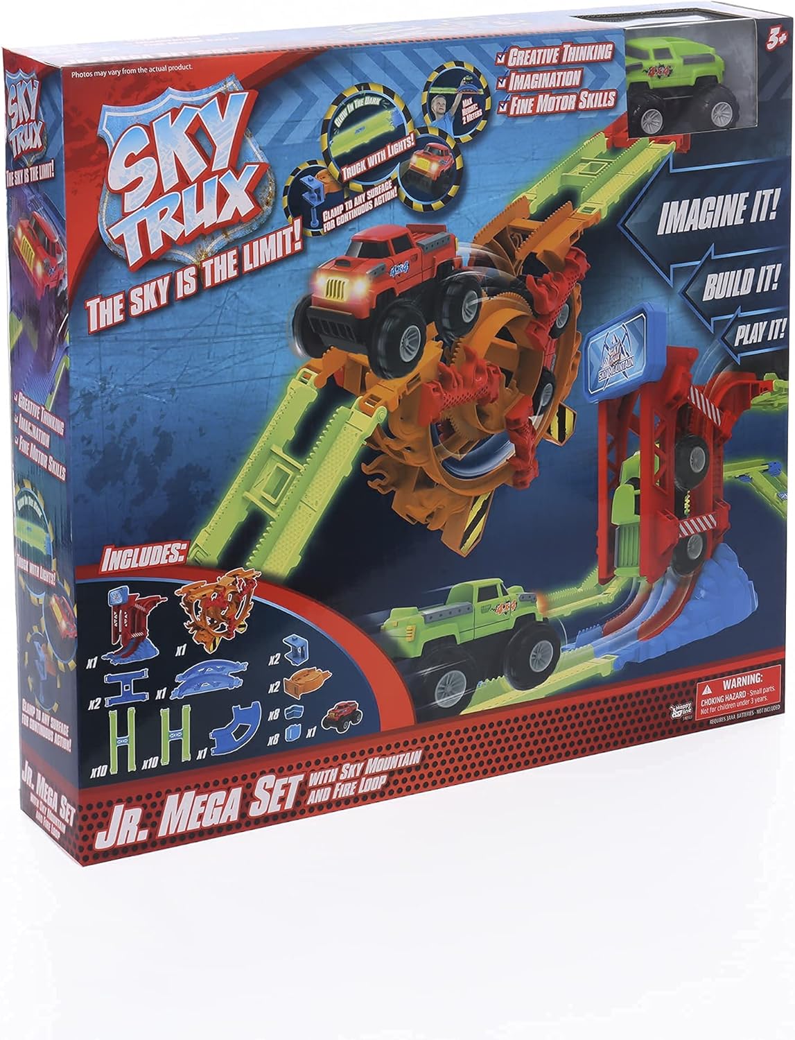46 Pcs Glow in The Dark Race Car Track Set F177