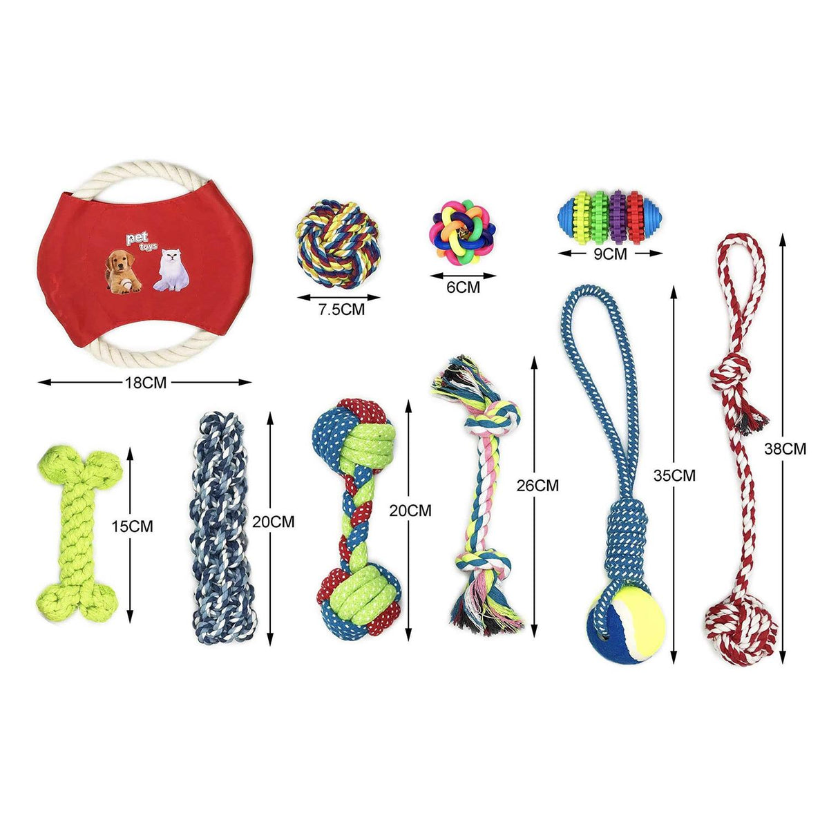 Dog Rope Toys Pack of 11 Teething Toys K94770