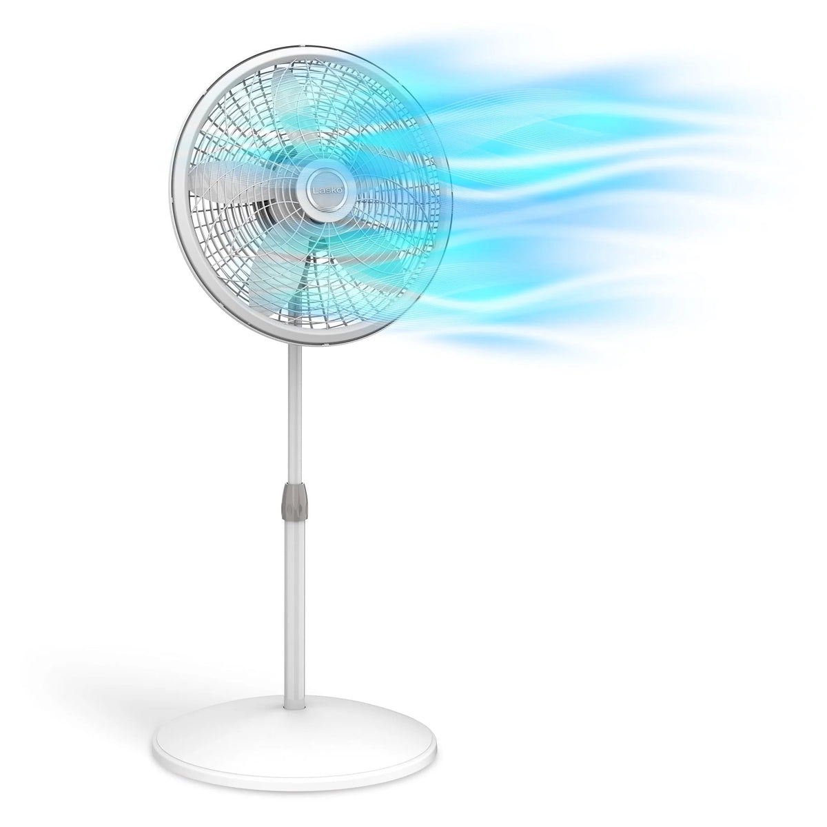 White 18 Inch 3-Speed Oscillating Pedestal Fan G49065