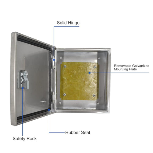 304 Stainless Steel IP65 Waterproof Junction Box with Lock I8014