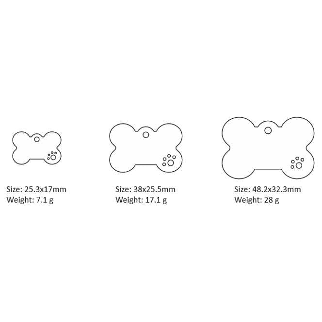 Pet ID Tag Bone I700