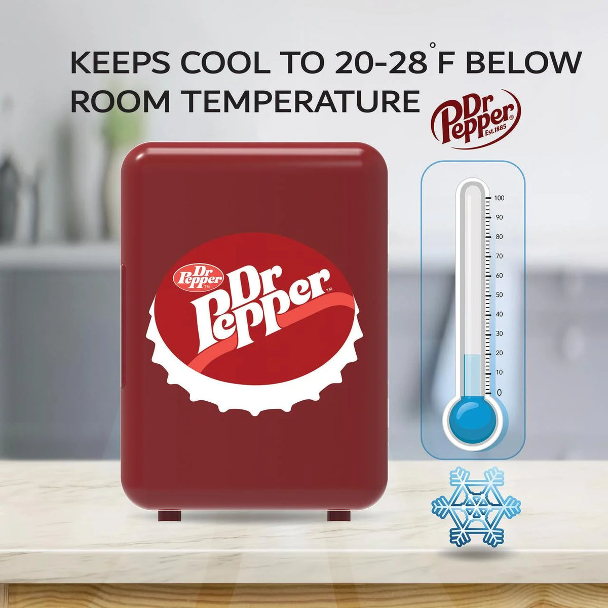 6 Can Mini Retro Beverage Can Refrigerator H67069