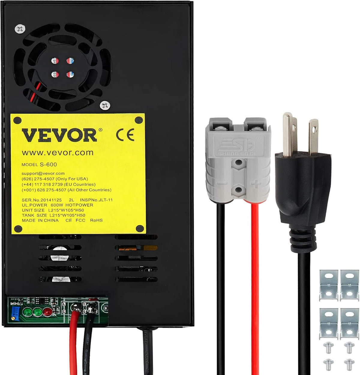 110 Volt AC to 12 Volt DC 600W Power Converter Charger I548497