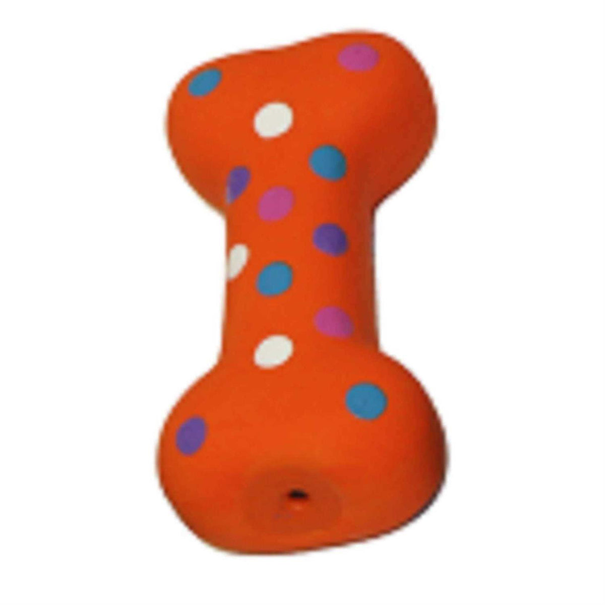 Small Latex Polka-Dot Bone Dog Toy R67582