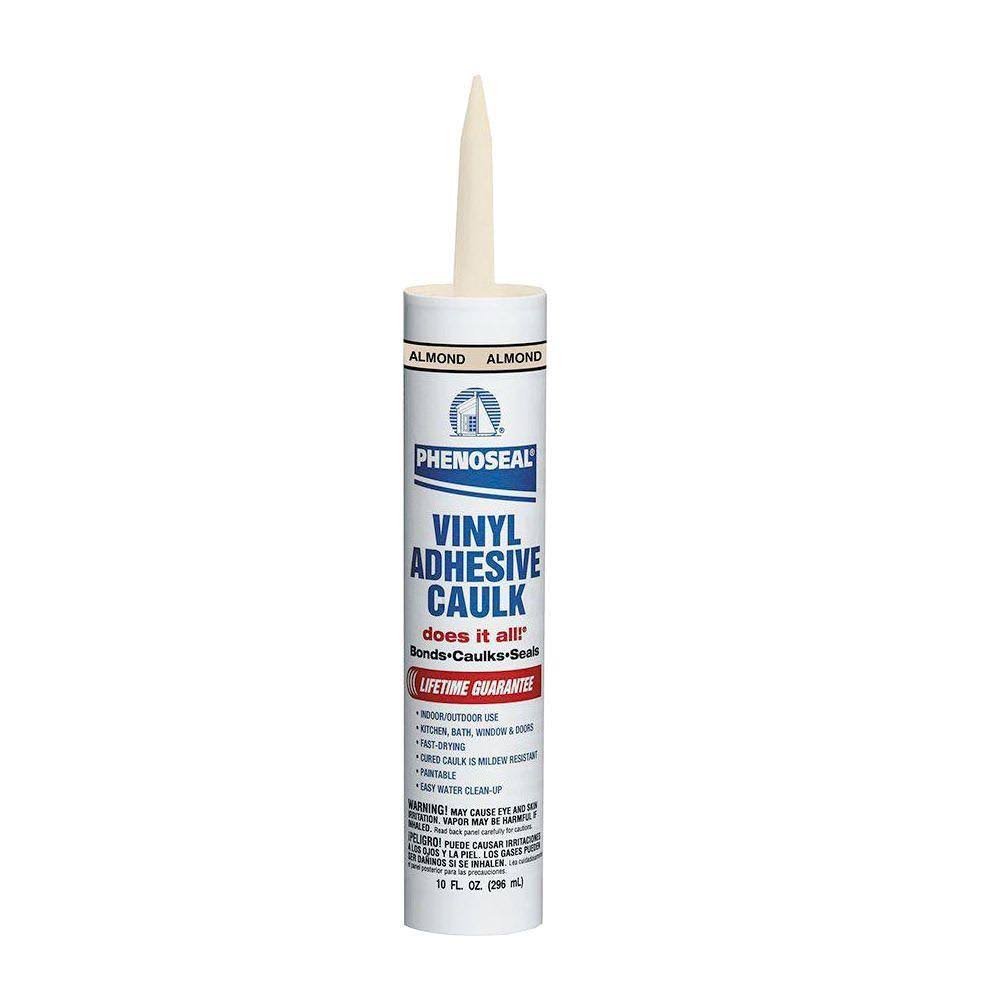 Almond Vinyl Adhesive Caulk 10 oz. 12-Pack R680534