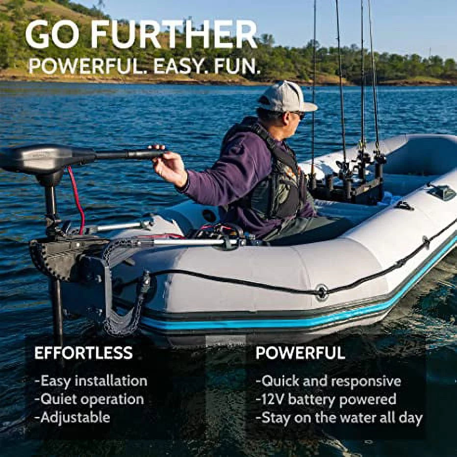 55 lb Thrust Saltwater Transom Mounted Electric Trolling Motor J5718