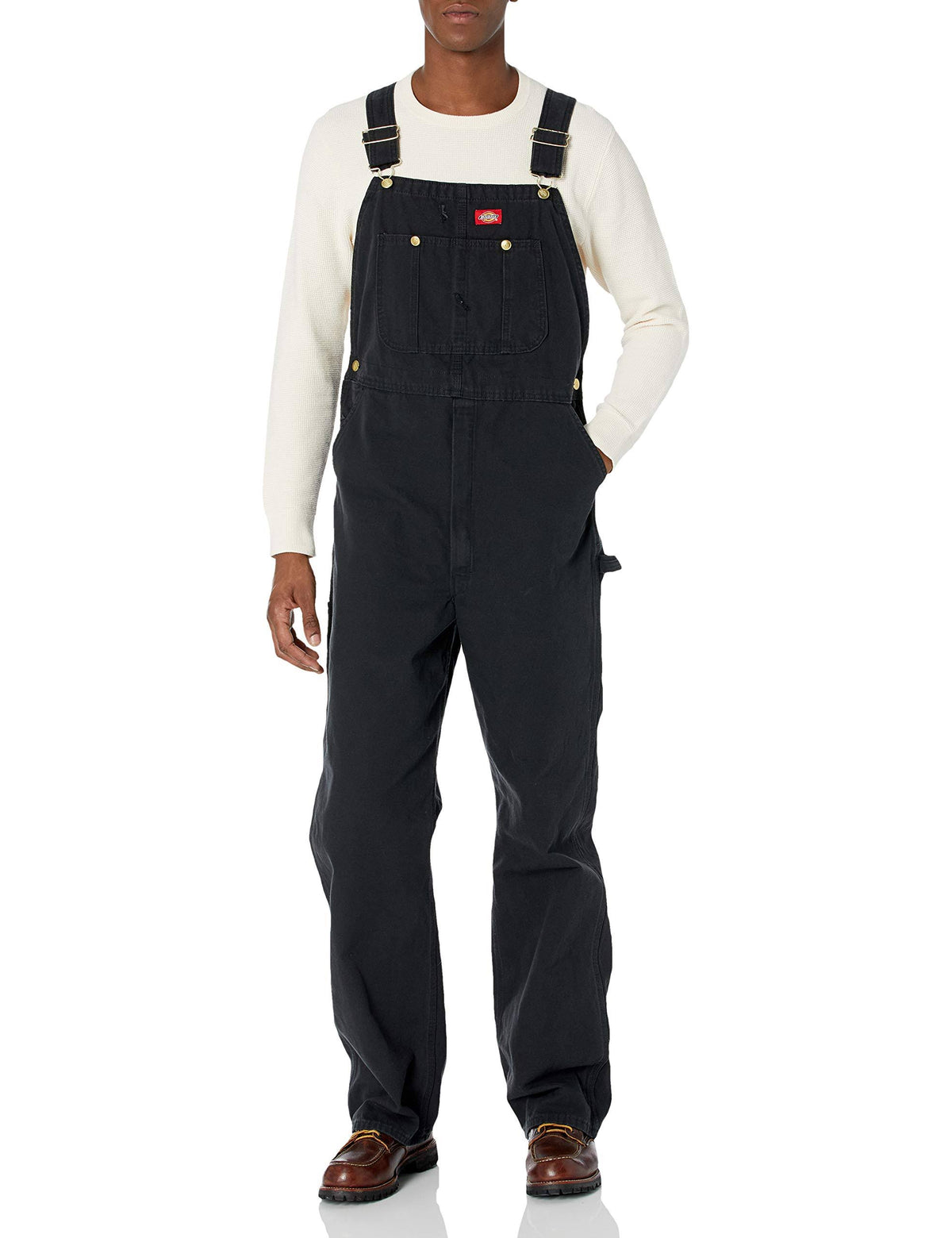 Rinsed Black Bib Overalls W2570